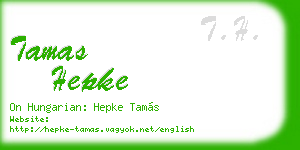 tamas hepke business card